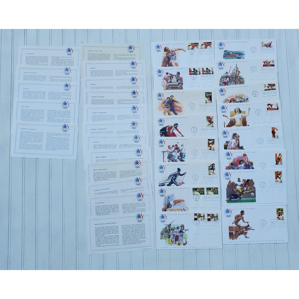 1984 Los Angeles Olympic Games‎ Official First Day Covers Stamp Collection Set